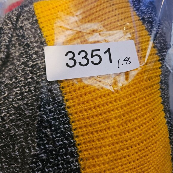 Vintage Gitano Knits Striped Sweater Dress Cowl Neck Gray-Multi large - Picture 8 of 8